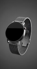 Floating Modern Smartwatch Mockup with Blank Screen