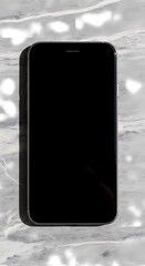 Top Down Smartphone Mockup with Blank Screen on Grey Stone