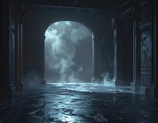 Mysterious Archway - A Dark and Eerie Passage to the Unknown.