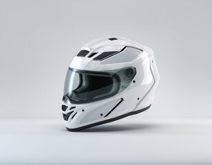 Fototapeta premium Technical Precision Headgear with White Finish and Advanced Structural Clarity