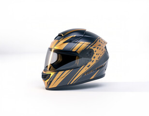 Fototapeta premium Luxury Racing Headgear with Gold Pattern Detailing and Exclusive Visual Presence