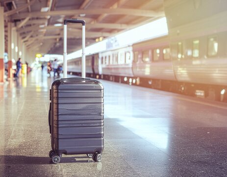 tren istasyonunda bir valiz 