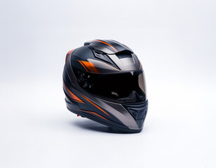 Fototapeta premium High Contrast Speed Headgear with Black and Orange Accents for Performance Scenarios