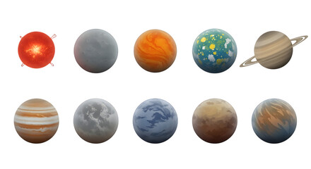 Planets in our solar system comparison © MAHFUJ