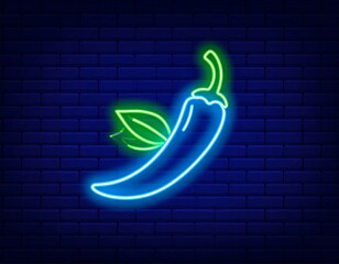 Neon Chili Pepper - A Vibrant Culinary Icon for Spicy Food Lovers.