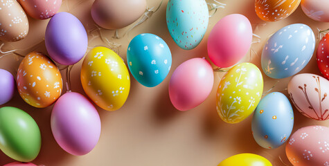 Masterfully fashioned eggs with radiant hues and elaborate ornaments for festive occasions