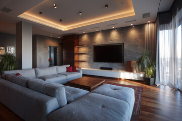 Modern Interior Design of a Living Room