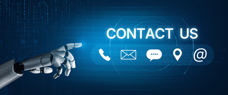 An AI assistant manages multiple communication channels for customer service. This automated contact system provides support via chatbot, email, and phone for instant user help. Fermion