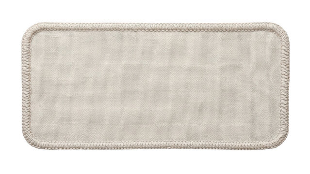 Blank rectangle patch isolated on transparent background