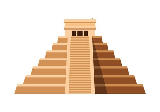 Chichen Itza Ancient Mayan Civilization Pyramid Archaeological Site Vector