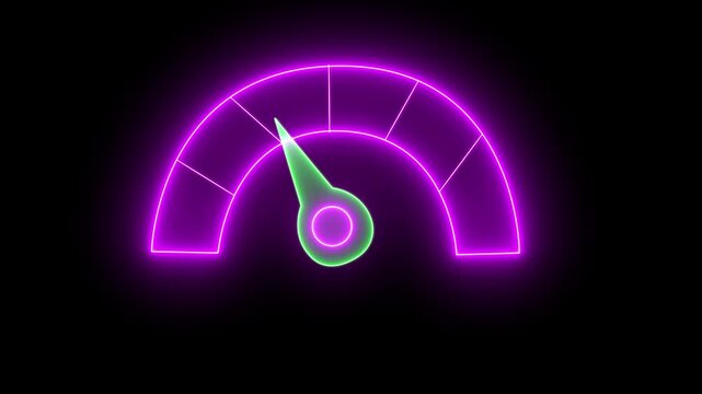 Digital symbols at the purple speedometer. Car mileage, measuring kilometers..Energy meter icon
