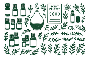 Exploration of essential oils and scent blending techniques in a home setting during daytime