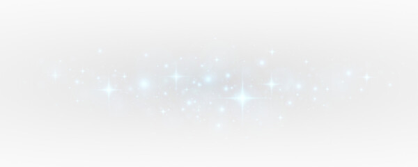 Fototapeta premium Blue sparkle particles with shimmering stardust and magical glow. Christmas celebration texture with glittering confetti and luxury glamour.