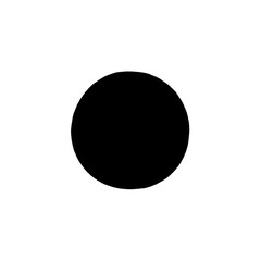 Medium Sized Black Circular Shape Minimalist Design