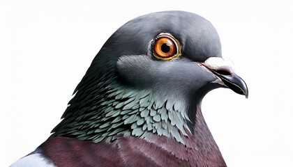 A Gray Pigeon Bird Isolated On Transparent Background