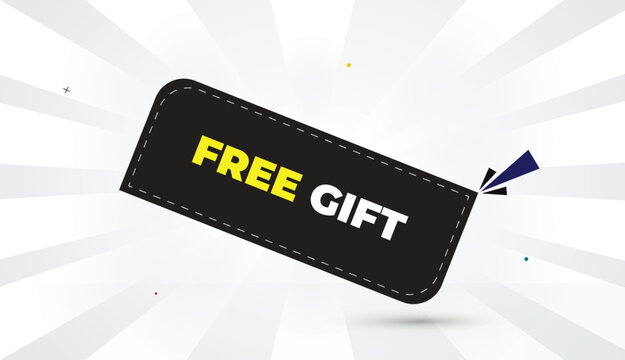free gift editable eps format web banner vector art illustration template design black gray shapes yellow bold font white gray gradient abstract sun shine business background 4k modern creative digita