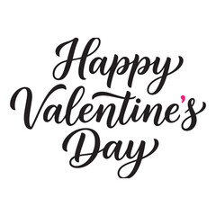 Fototapeta premium Happy Valentine Day Heart Typography in Romantic Vector Style.