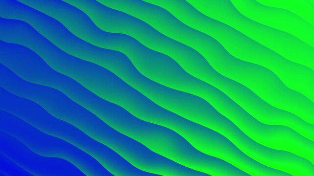 Blue and green wave background animation
