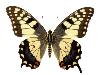 Obraz premium A close-up shot of a butterfly perched on a white background, perfect for various uses