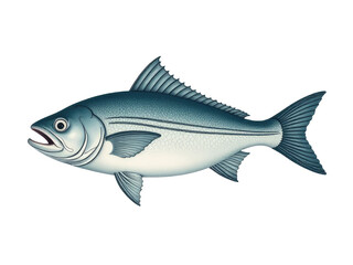 Fototapeta premium A freshwater fish stands upright with its mouth open, showcasing its unique behavior