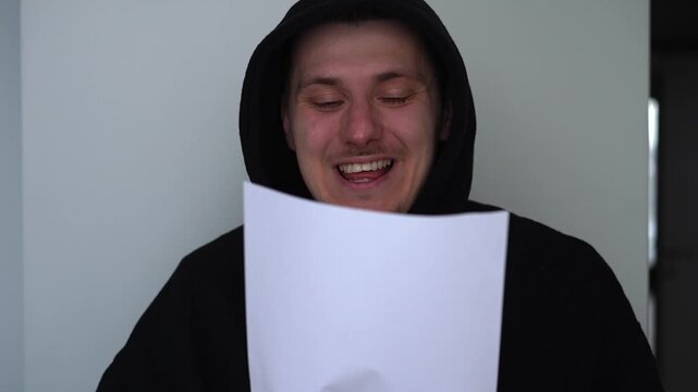 an actor reading a script