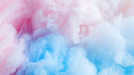 Fototapeta premium Colorful cotton candy in shades of pink and blue viewed up close