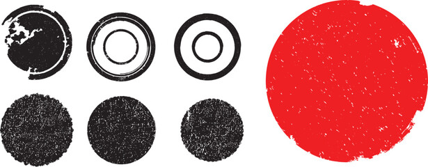 Grunge post Stamps Collection, Circles. Banners, Insignias , Logos, Icons, Labels and Badges Set . vector distress textures.blank shapes.