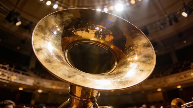 large sousaphone on a concert scene video