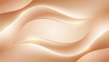 Fototapeta premium Clean Beige Abstract Waves with Negative Space for Text
