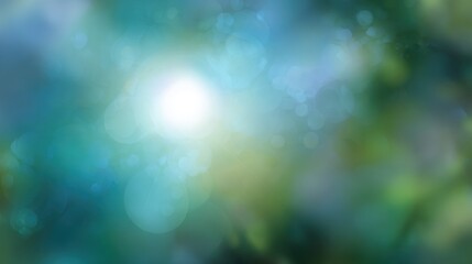 Blurry Green and Blue Abstract Background.