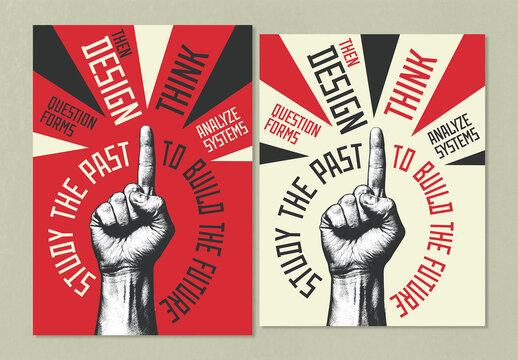 Russian Avant-Garde Aesthetic Poster Layout