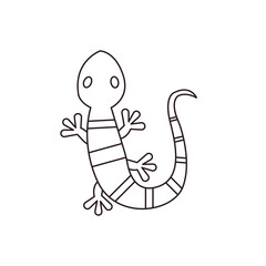Obraz premium Lizard animal cute vector illustration emoji symbol sign icon vector illustration isolated flat gecko reptile