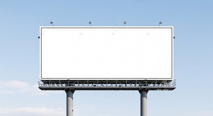 Obraz premium Billboard, white background, no scene