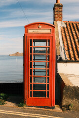 Obraz premium red telephone box