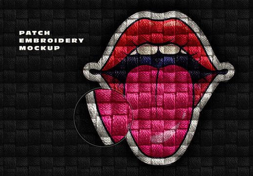Patch Embroidery Logo & Photo Effect Mockup
