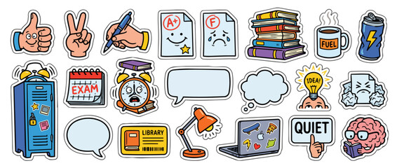 Education and School Vector Illustration Set: Editable Graphic Elements for Infographics, Icons, and Creative Design