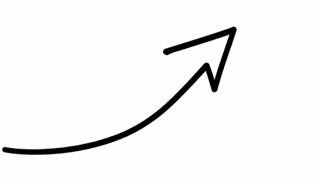 Animated drawing of thick curved line segments on a white visual field