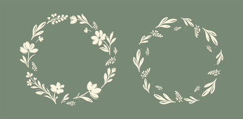 Scandinavian Botanical Flowers Perfect for Modern wreaths © Felipe