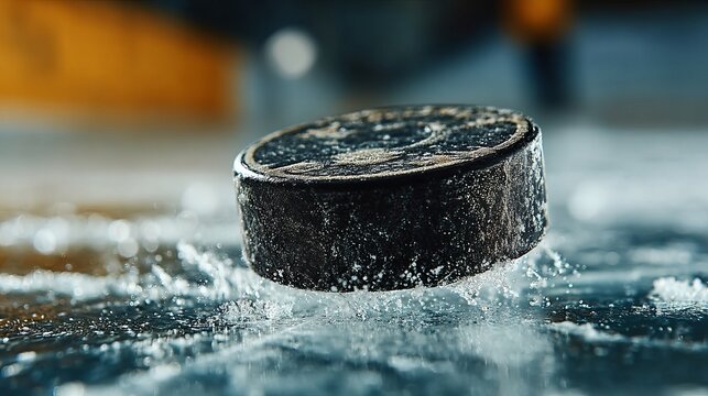 Dynamic Gliding Action on Ice Rinks Winter Hockey Competition in a Thrilling Arena Setting