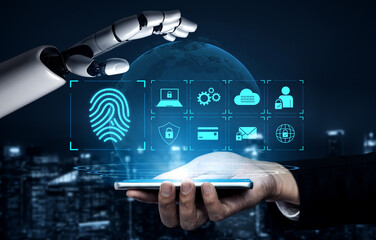 AI-enhanced authentication system protects digital identity using biometrics, encryption, and...