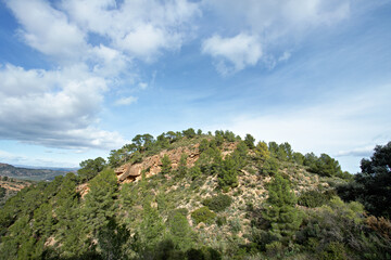 Obraz premium Views of Sierra Calderona from the hiking trail between Beselga and Font de Barraix.