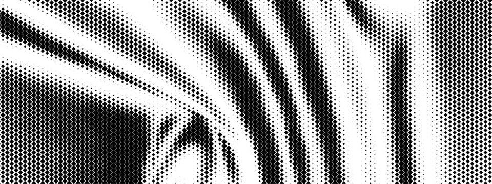 Rhombus diamond fade with square halftone texture and half background gradient. Shape graphic effect with disappearing rhombus subtle and corner cool rectangle. Overlay transition rhombus.