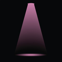 A pink spotlight shining down on a dark background © TanjilaAkter