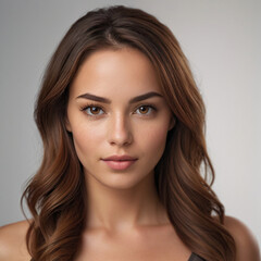 Fototapeta premium clean, makeup, skin, woman, beauty, face, hair, fashion