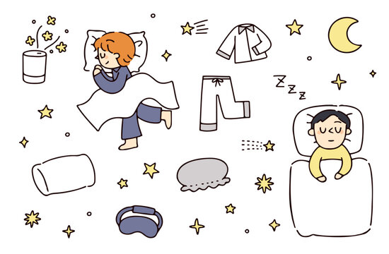 睡眠イラストセット
