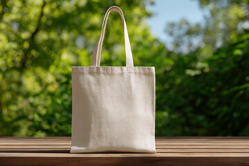 Tote bag mockup realistic design with natural textile texture for store, retail, and display purposes