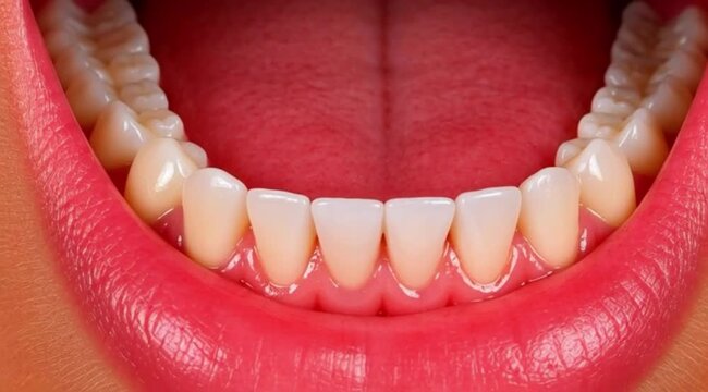 Boca Sorrindo e Mostrando os Dentes Representando Felicidade, Sa&uacute;de Bucal e Express&atilde;o Positiva