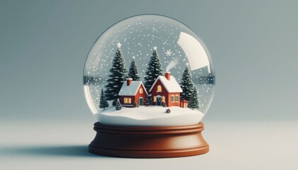 Christmas Snow Globe Village