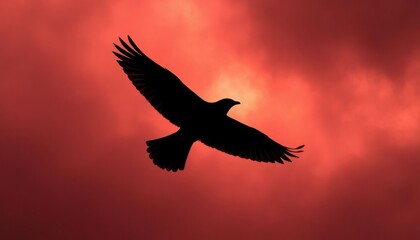 Obraz premium Black Bird Silhouette