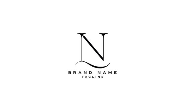 LN NL L AND N Abstract initial monogram letter alphabet logo design